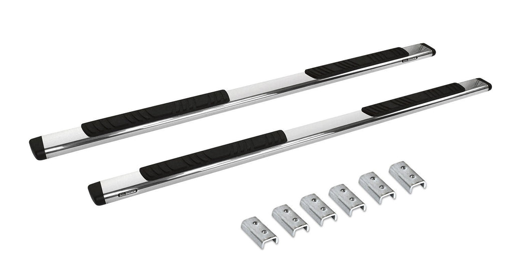 5 Inch OE Xtreme Low ProfileSideSteps With Mounting Bracket Kit Polished Stainless Steel 2011-2013 Kia Sportage Go Rhino
