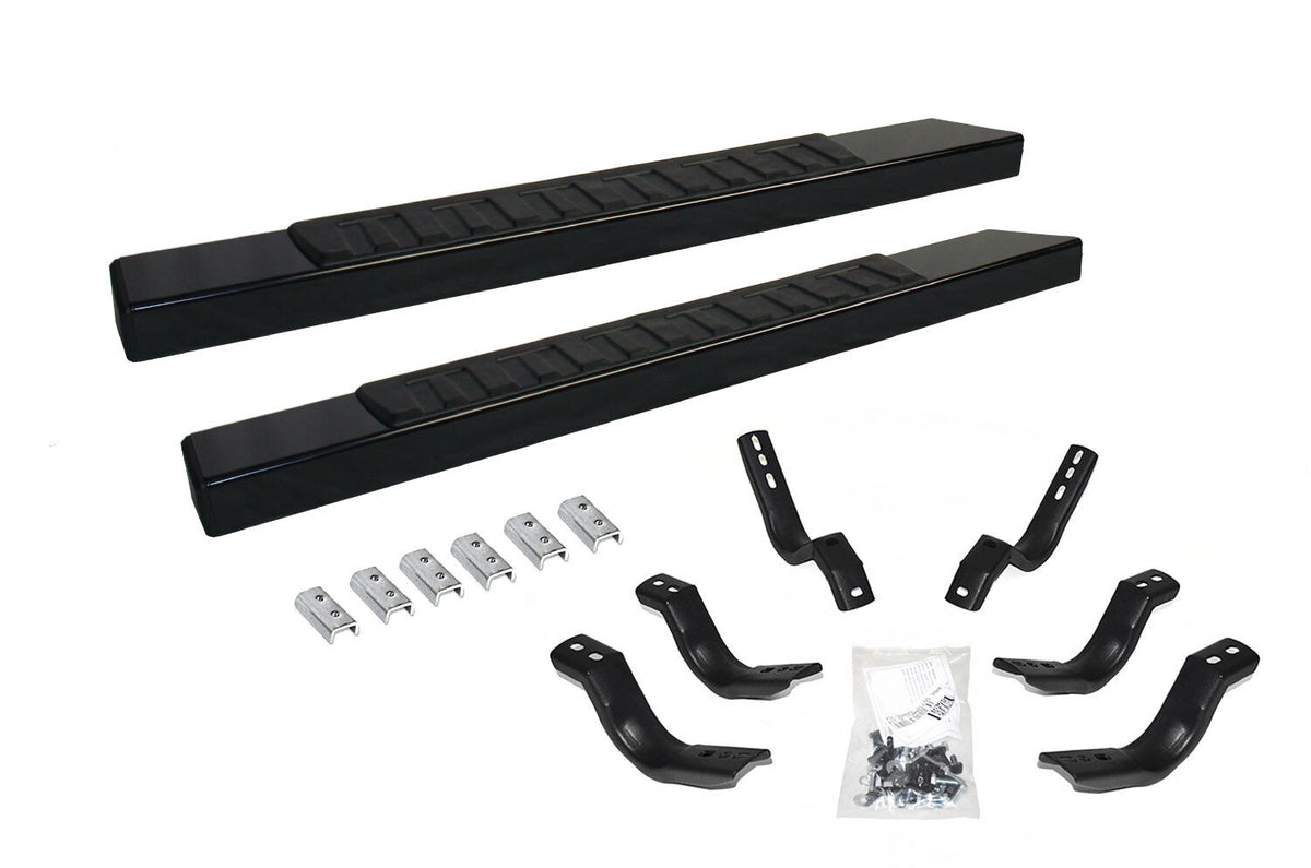 6 Inch OE Xtreme II SideSteps With Mounting Bracket Kit Textured Black 2019-2026 Silverado/Sierra 1500/2500 HD Go Rhino