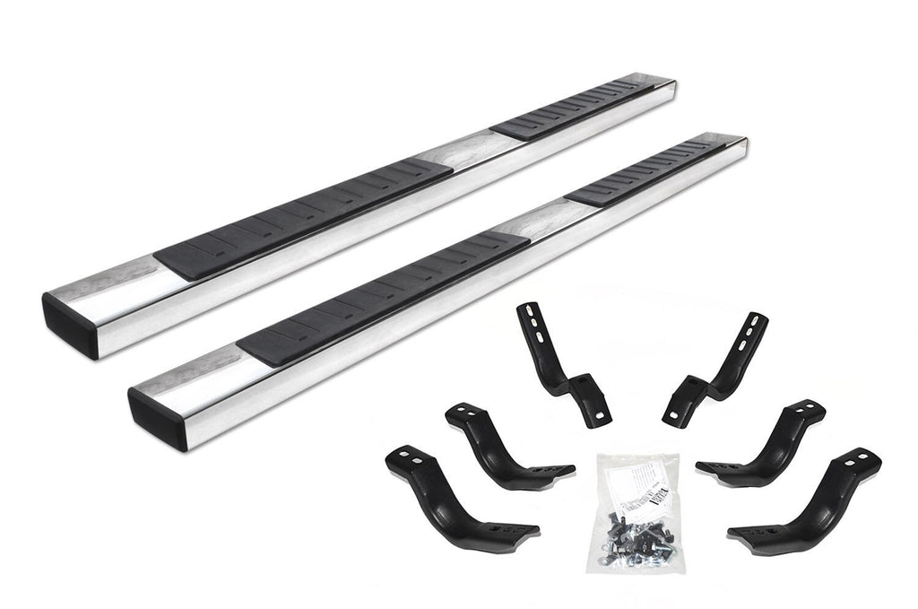 6 Inch OE Xtreme II SideSteps With Mounting Bracket Kit Polished Stainless Steel 2009-2010 Dodge Ram 1500/2500/3500 Go Rhino