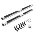 6 Inch OE Xtreme SideSteps With Mounting Bracket Kit Polished Stainless Steel 2007-2013 Silverado/Sierra 1500/2500 HD Go Rhino