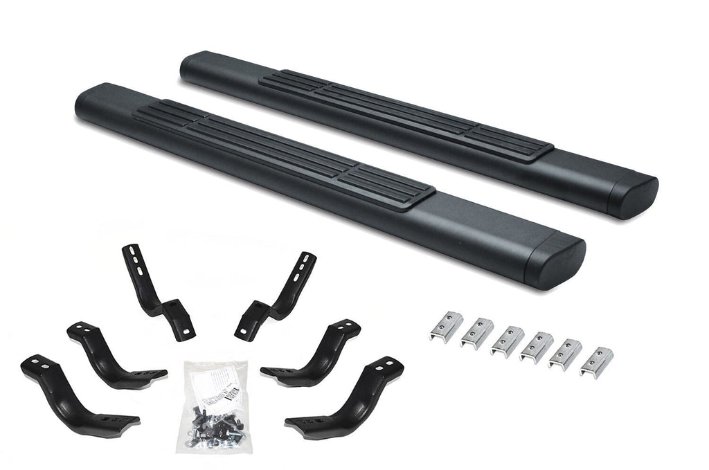 6 Inch OE Xtreme SideSteps With Mounting Bracket Kit Textured Black 2009-2025 Dodge Ram 150/2500/3500 Go Rhino