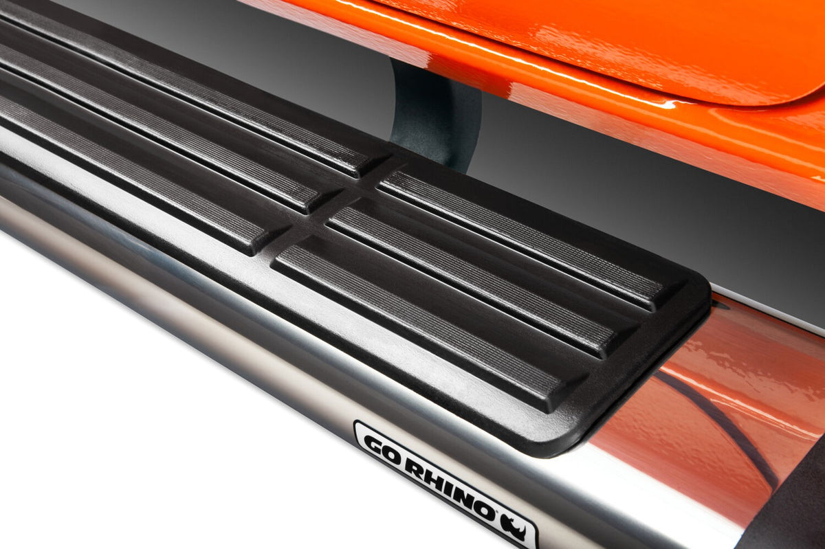 6 Inch OE Xtreme SideSteps With Mounting Bracket Kit Polished Stainless Steel 2017-2026 Ford F-250/F-350 Go Rhino