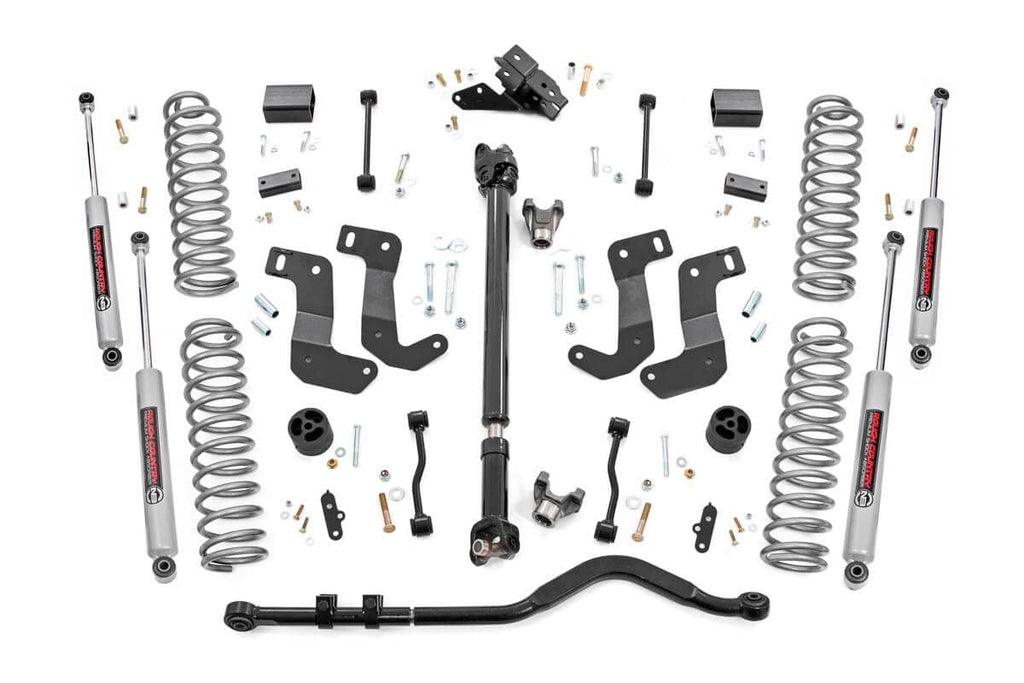 3.5 Inch Lift Kit C/A Drop FR D/S Jeep Wrangler Unlimited Rubicon (18-23) Rough Country