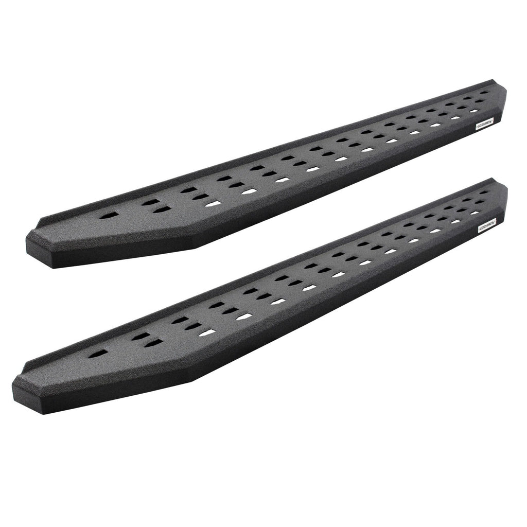 RB20 Running Boards With Mounting Brackets & 2 Pairs of Drop Steps Kit Protective Bedliner Coating 2019-2026 Ford Ranger Go Rhino