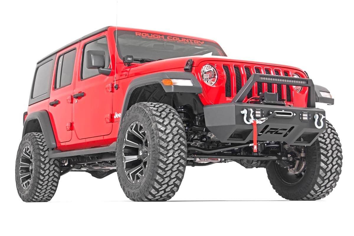 3.5 Inch Lift Kit Adj Lower FR D/S Jeep Wrangler Unlimited Rubicon (18-23) Rough Country