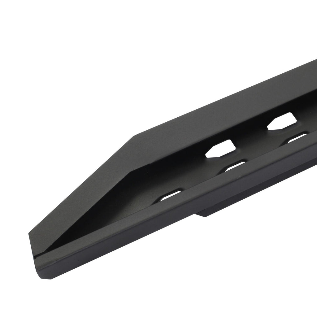 RB10 Slim Line Running Boards With Mounting Brackets Angled Textured Black 2019-2026 Silverado/Sierra 1500/2500 HD Go Rhino