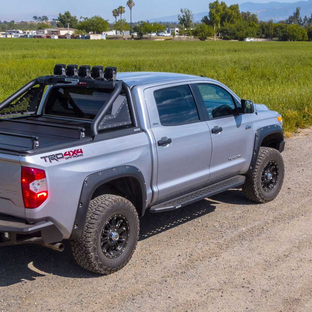 RB20 Running Boards With Mounting Brackets Textured Black 2004-2014 Ford F-150 Go Rhino