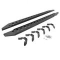 RB10 Slim Line Running Boards With Mounting Brackets Angled Textured Black 2004-2014 Ford F-150 Go Rhino