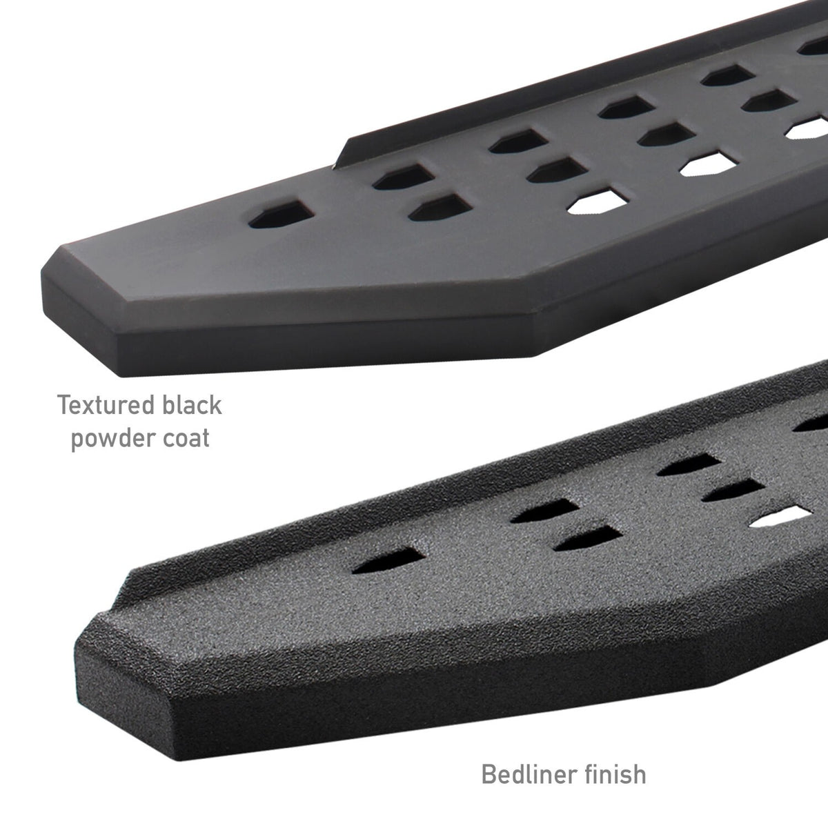 RB20 Running Boards With Mounting Brackets Textured Black 2005-2026 Nissan Frontier Go Rhino