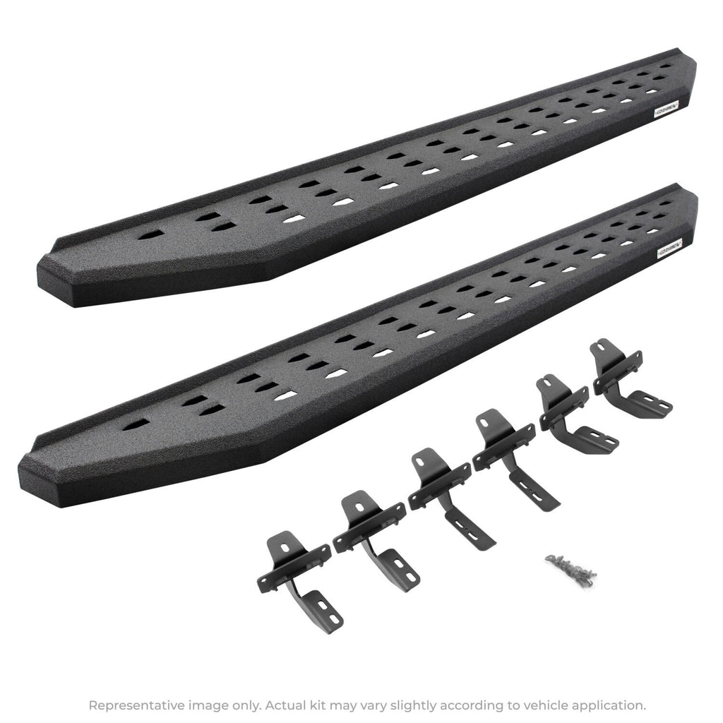 RB20 Running Boards With Mounting Brackets Protective Bedliner Coating 2022-2026 Toyota Tundra Go Rhino