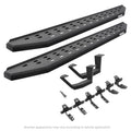 RB20 Running Boards With Mounting Brackets & 1 Pair of Drop Steps Kit Protective Bedliner Coating For 2007-2018 Jeep Wrangler JK Go Rhino