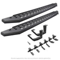 RB20 Running Boards With Mounting Brackets & 1 Pair of Drop Steps Kit Textured Black For 2018-2025 Jeep Wrangler JL Go Rhino