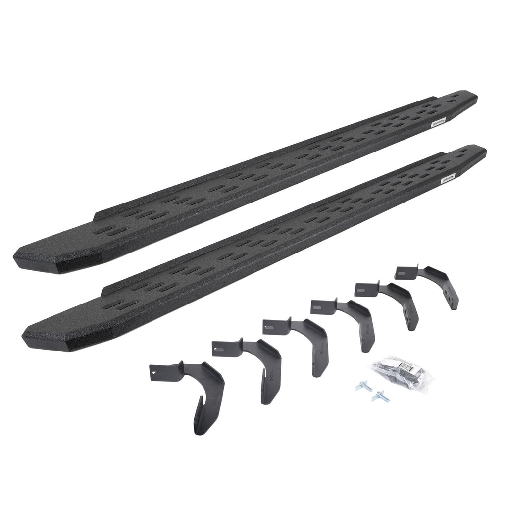 RB30 Running Boards with Mounting Bracket Kit Protective Bedliner Coating 2004-2014 Ford F-150 Go Rhino