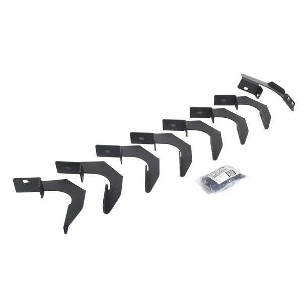 RB30 Running Boards with Mounting Brackets & 2 Pairs of Drops Steps Kit Textured Black 2015-2026 Colorado/Canyon Go Rhino