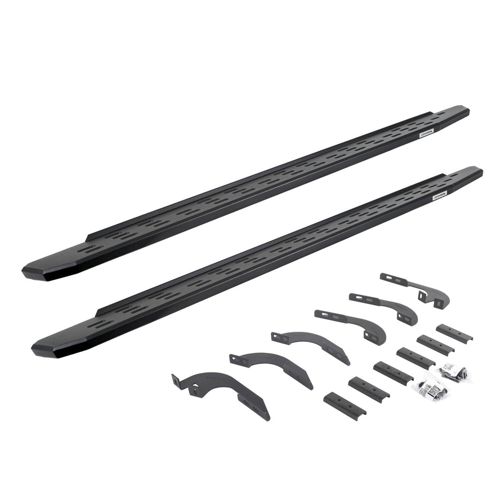 RB30 Running Boards W/Mounting Bracket Kit Textured Black 2024-2025 Toyota Tacoma Go Rhino