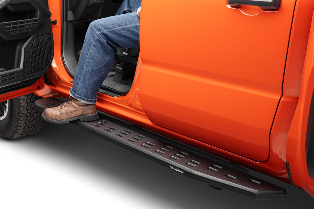 RB30 Running Boards W/Mounting Bracket Kit Textured Black 2024-2025 Toyota Tacoma Go Rhino