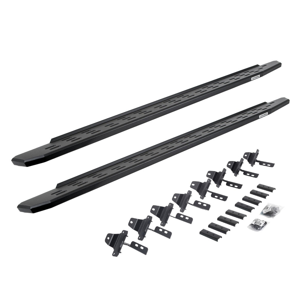 RB30 Running Boards with Mounting Bracket Kit Textured Black 2020-2025 Jeep Gladiator Go Rhino