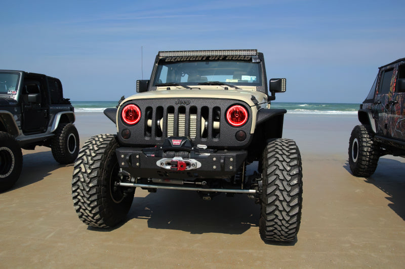 Oracle Jeep Wrangler JK 07-17 LED Waterproof Halo Kit - ColorSHIFT w/ Simple Controller