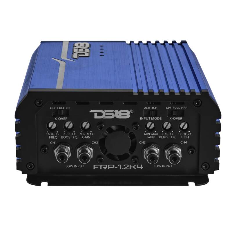 DS18 4-Channel Class-D Amp Stereo Full-Range 4 x 120 W RMS at4 ohm- Blue