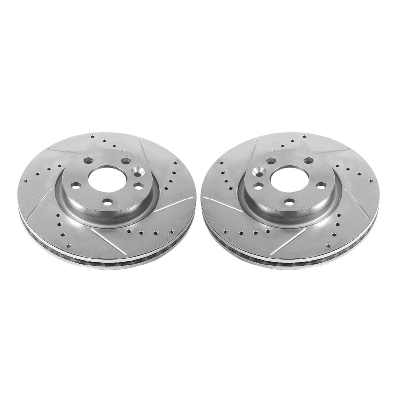 Power Stop 12-15 Land Rover Range Rover Evoque Front Evolution Drilled & Slotted Rotors - Pair