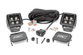 LED Light Kit Cowl Mount 2 Inch Black Pair Amber DRL Jeep Gladiator JT/Wrangler JL (18-26) Rough Country