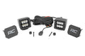 LED Light Kit Cowl Mount 2 Inch Black Pair Jeep Gladiator JT/Wrangler JL (18-26) Rough Country
