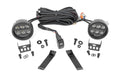 LED Light Kit Ditch Mount Black Series Round 3.5 Inch Amber DRL Jeep Cherokee KL (14-21) Rough Country