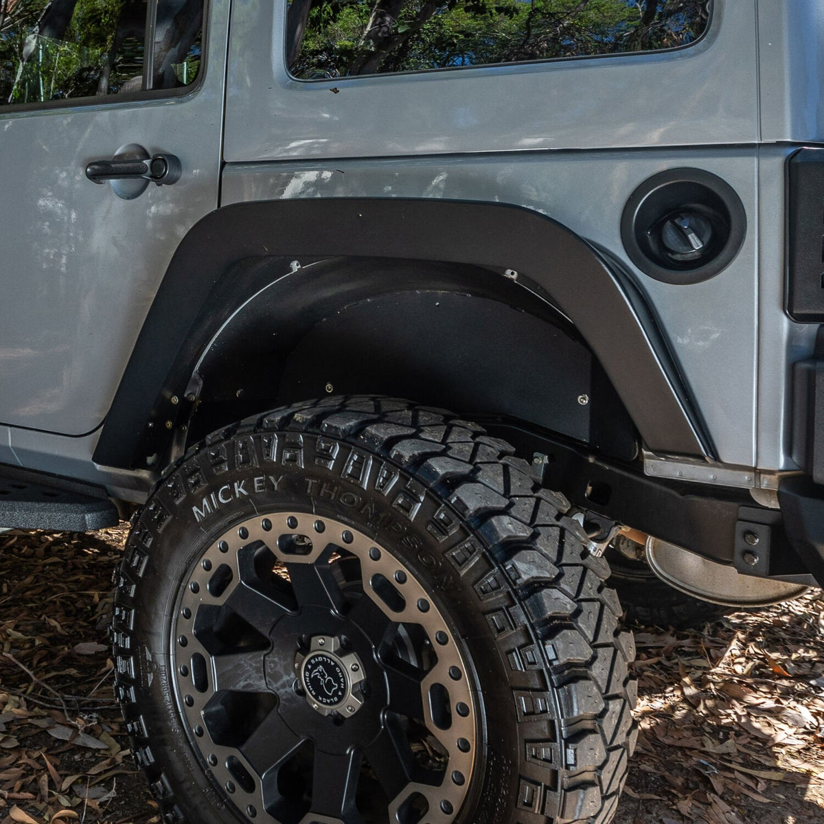 Trailline Rear Fenders Textured Black For 2007-2018 Jeep Wrangler JK Go Rhino