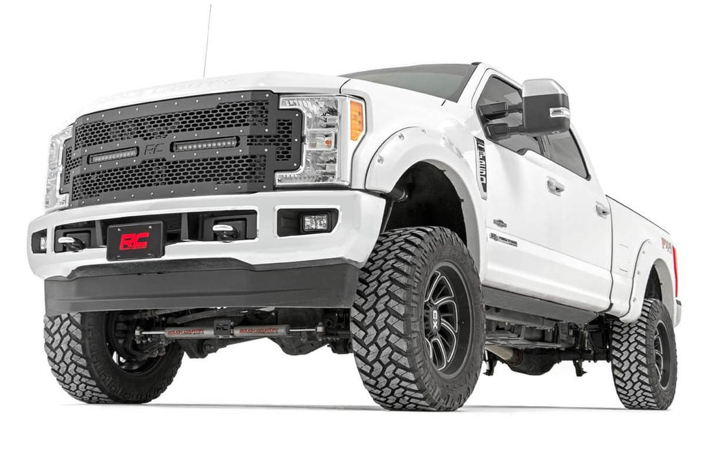 Mesh Grille 12 Inch Dual Row LED Black Ford F-250/F-350 Super Duty (17-19) Rough Country
