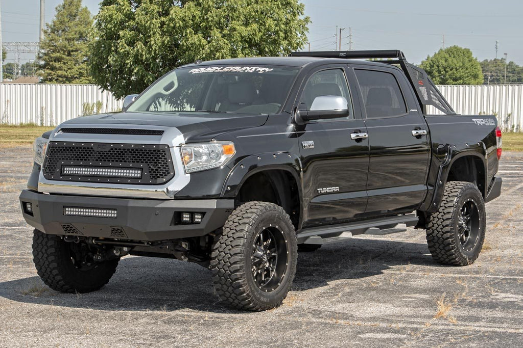 Mesh Grille 30 Inch Dual Row LED Black White DRL Toyota Tundra (14-17) Rough Country