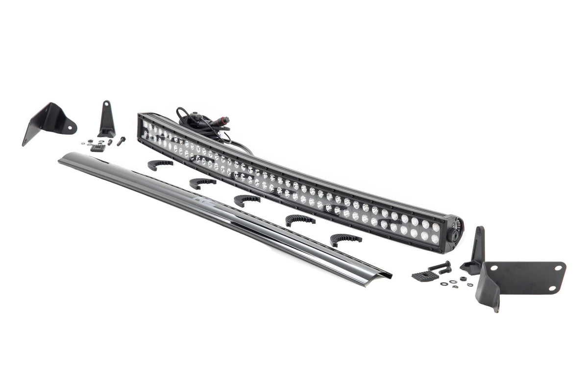 LED Light Kit Bumper Mount 40 Inch Black Dual Row Ram 2500/3500 4WD (11-18) Rough Country