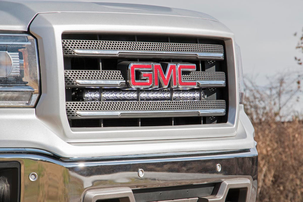 LED Light Kit Behind Grille Mount 30 Inch Chrome Single Row Silverado/Sierra 1500 (14-18 & Classic) Rough Country