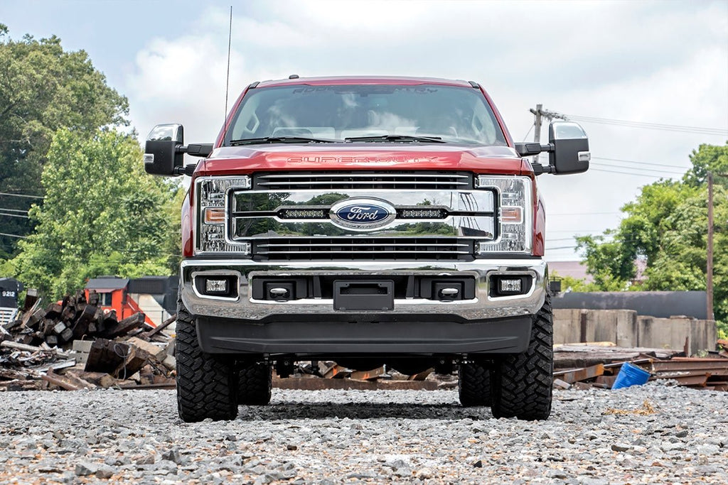 8 Inch LED Grille Kit Chrome Series 17-19 F-250 Lariat Rough Country