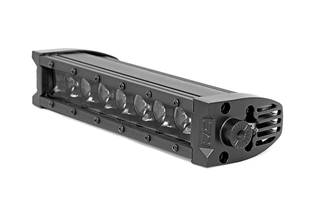 8 Inch Black Series LED Light Bar Single Row Cool White DRL Pair Rough Country