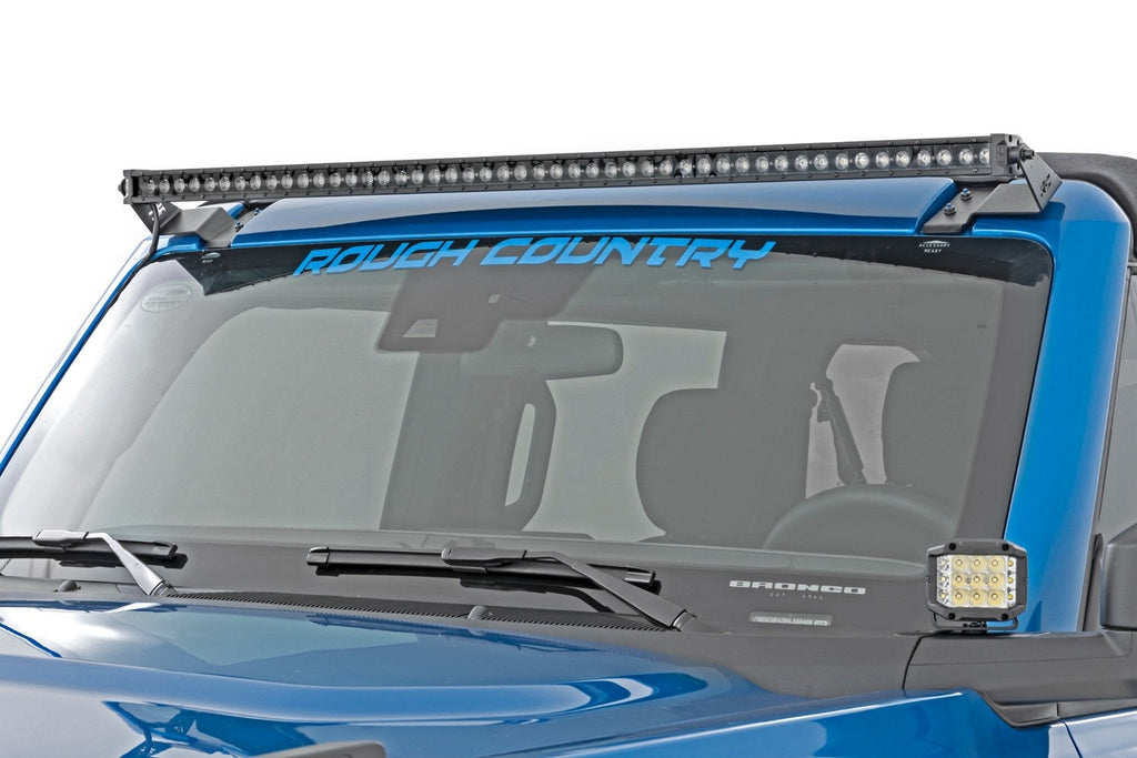 50 Inch Black Series LED Light Bar Single Row Cool White DRL Rough Country