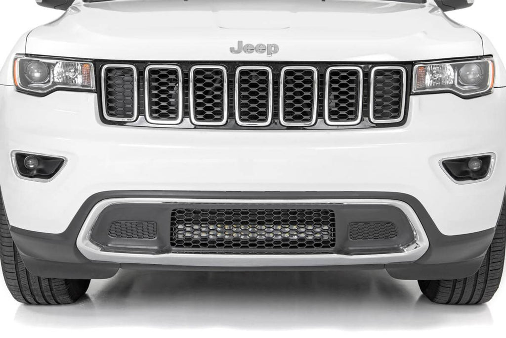 LED Light Kit Bumper Mount 20 Inch Black Dual Row Jeep Grand Cherokee WK2 (11-20) Rough Country