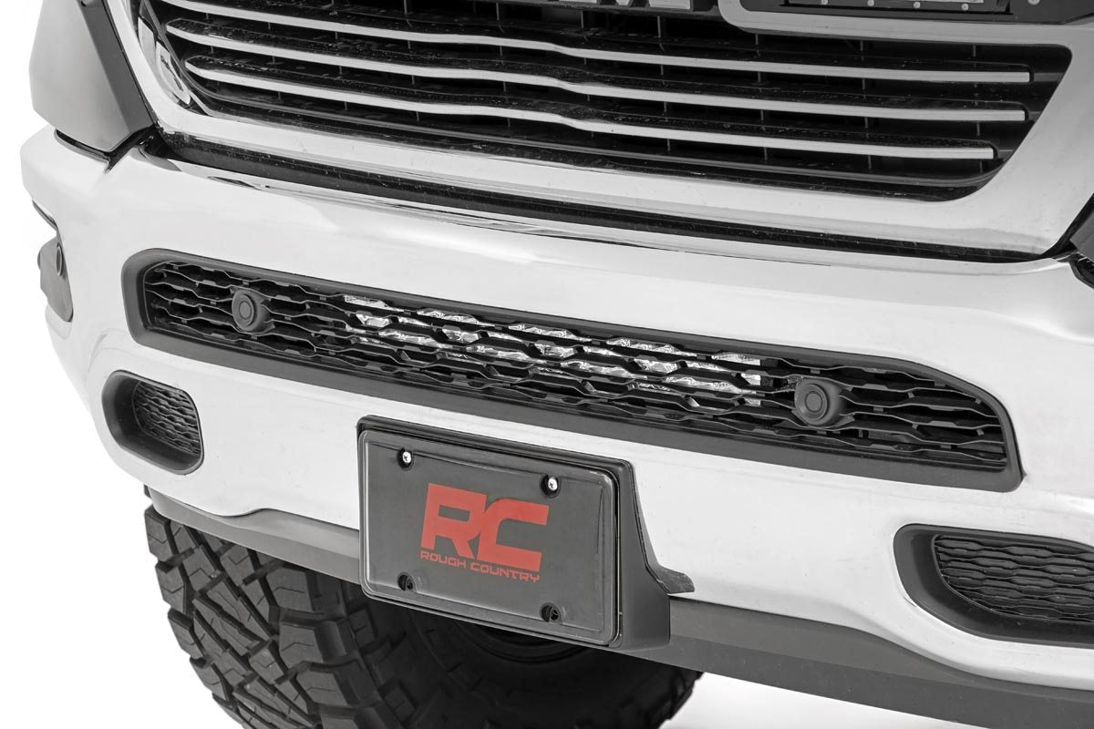 LED Light Kit Bumper Mount 20 Inch Chrome Dual Row Amber DRL Ram 1500 (19-24) Rough Country