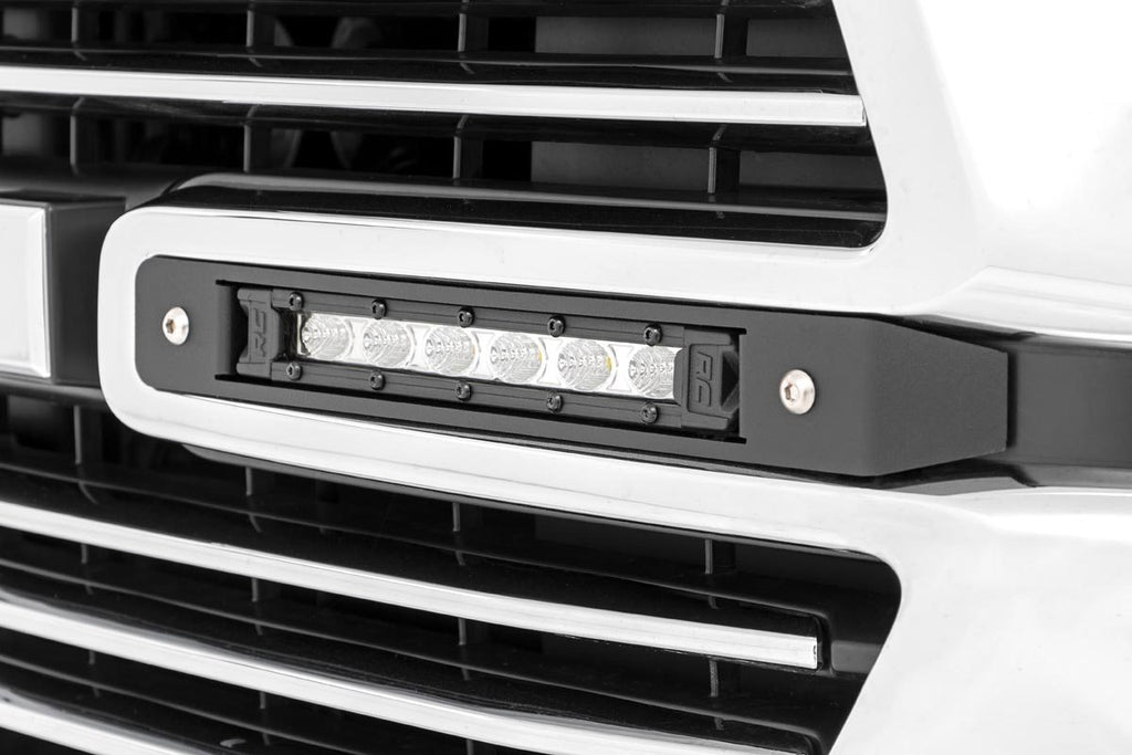 Dual 6in LED Grille Kit Chrome Slimline Ram 1500 2WD/4WD (2019-2024) Rough Country