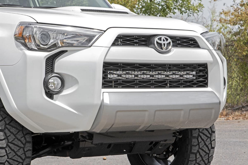 LED Light Kit Bumper Mount 30 Inch Black Dual Row Toyota 4Runner (14-20) Rough Country