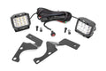 LED Light Kit Ditch Mount 3 Inch Chrome Wide Angle Pair Rough Country