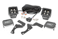 LED Light Kit Ditch Mount 2 Inch Black Pair Amber DRL Toyota 4Runner (10-24) Rough Country