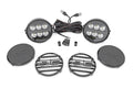 Black Series Halo LED Light Pair White/Amber DRL 6.5 Inch Round Rough Country