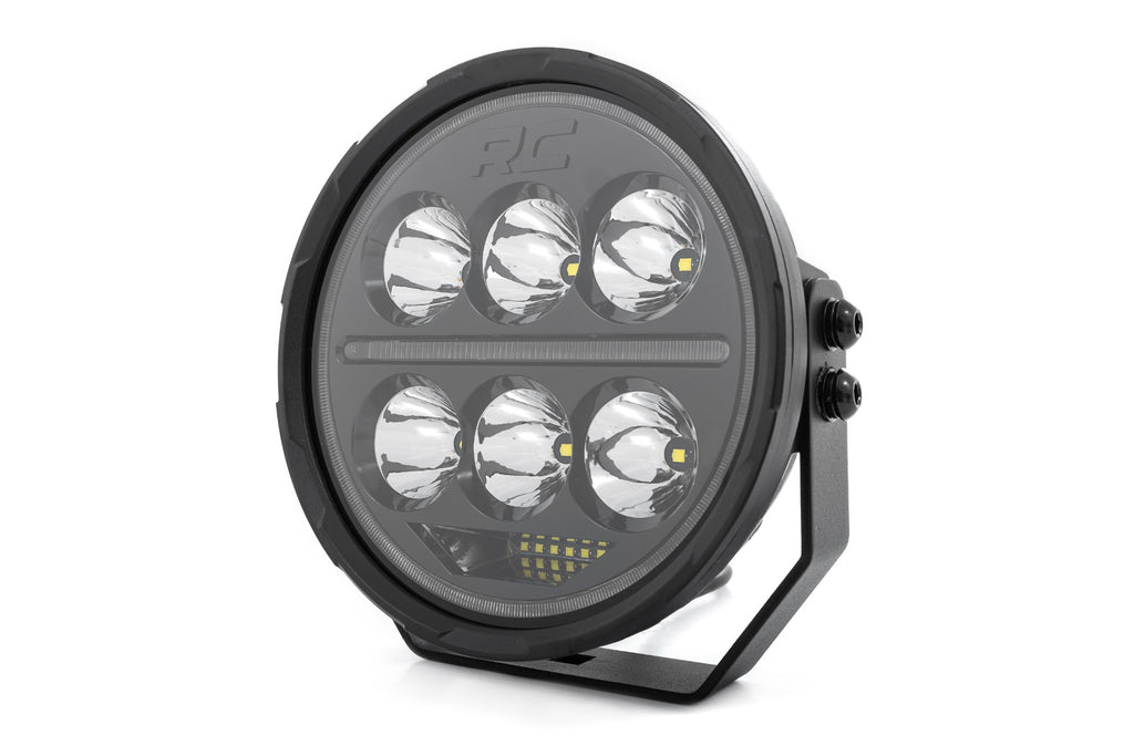 Black Series Halo LED Light Pair White/Amber DRL 6.5 Inch Round Rough Country