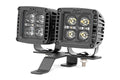 LED Light Kit Quad Cowl Mount 2 Inch Black Amber DRL Jeep Gladiator JT/Wrangler JL (18-26) Rough Country