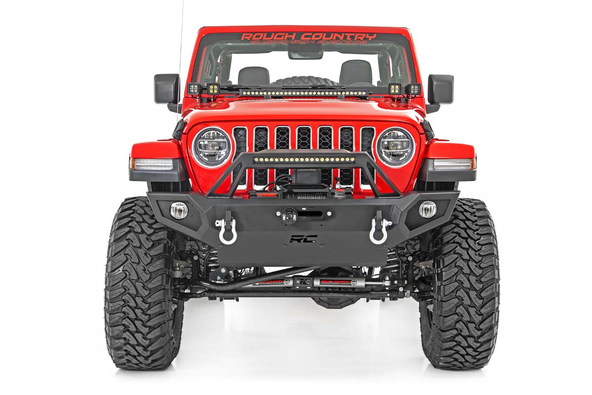 LED Light Kit Quad Cowl Mount 2 Inch Black Amber DRL Jeep Gladiator JT/Wrangler JL (18-26) Rough Country