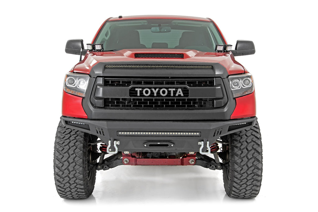 LED Light Kit Ditch Mount Dual 2 Inch Black Pairs Spot Toyota Tundra (14-21) Rough Country