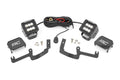 LED Light Kit Ditch Mount 2 Inch Black Pair Flood Chevy Silverado 1500 (19-26) Rough Country