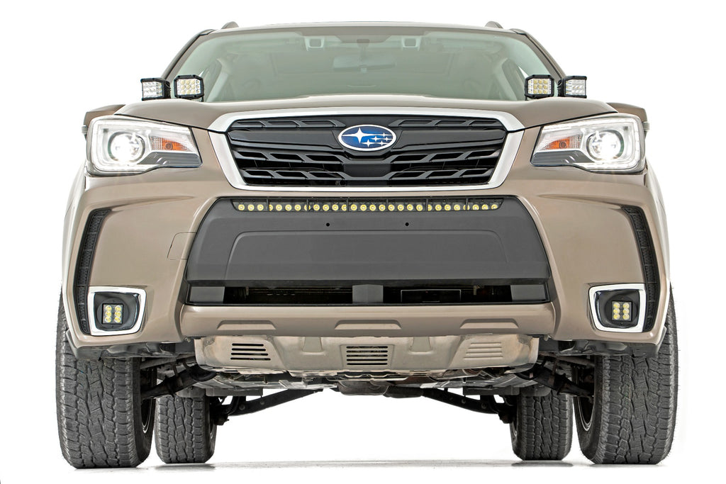Subaru 30 Inch LED Bumper Kit (14-18 Forester Black Series w/ Cool White DRL) Rough Country