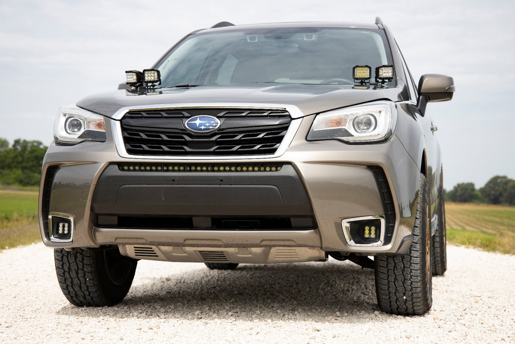 Subaru 30 Inch LED Bumper Kit (14-18 Forester Black Series w/ Cool White DRL) Rough Country
