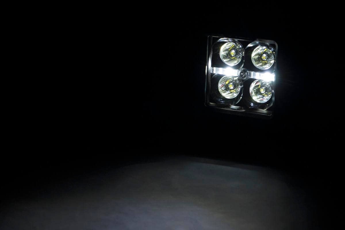 2 Inch Black Series LED Light Pods Spot Square Rough Country